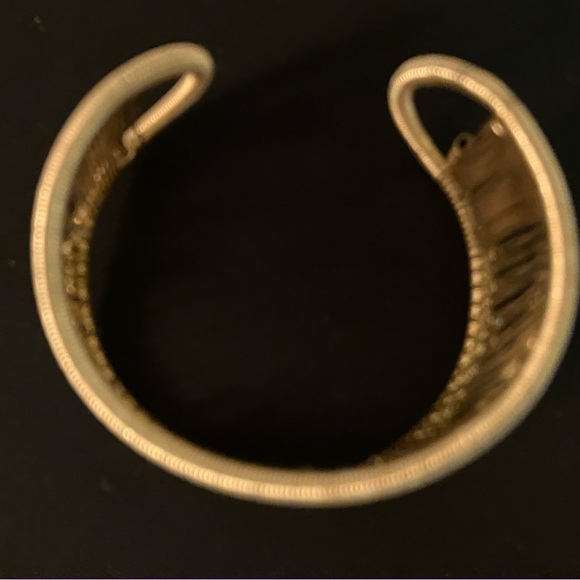 Designer gold bracelet balls move up and down the bracelet with wrist. - Picture 2 of 6